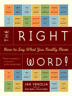 cover image of The Right Word!